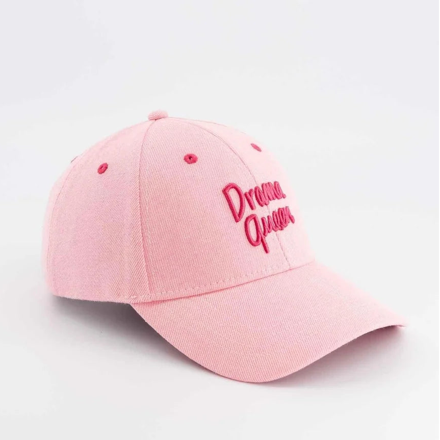 Chamaye Drama Queen Pink Denim Cap - Kids & Adults
