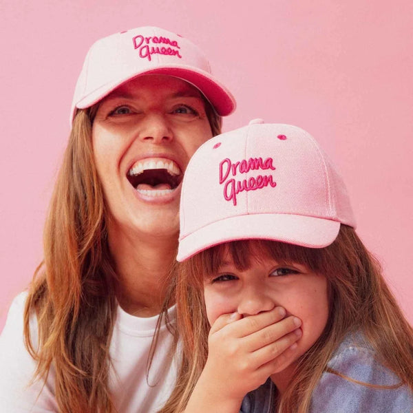Chamaye Drama Queen Pink Denim Cap - Kids & Adults