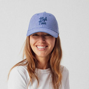 Chamaye High Five Blue Denim Cap - Kids & Adults