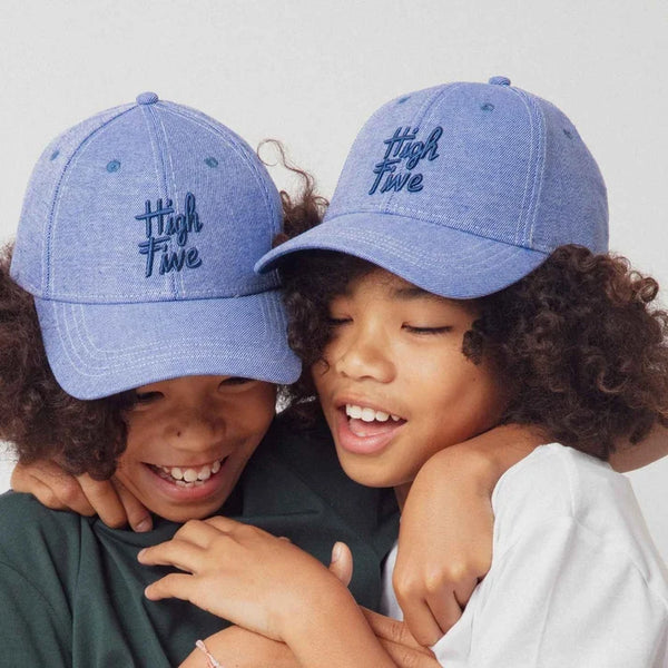Chamaye High Five Blue Denim Cap - Kids & Adults