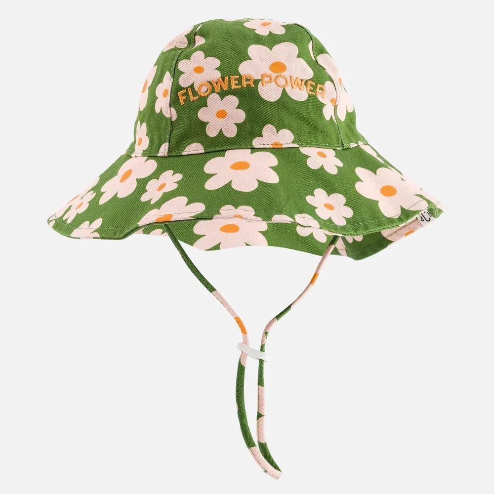 Chamaye Flower Power Wide-Brim Hat - Kids