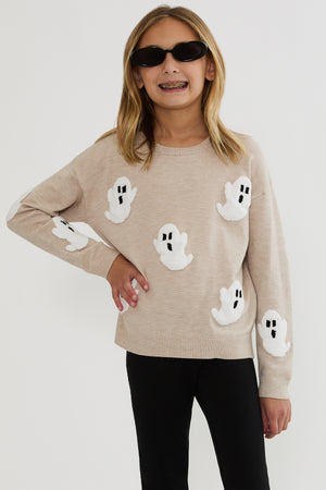 Beach Riot Little Callie Sweater Heathered Boos