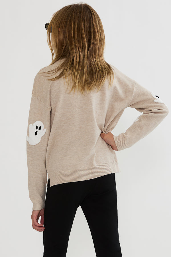 Beach Riot Little Callie Sweater Heathered Boos