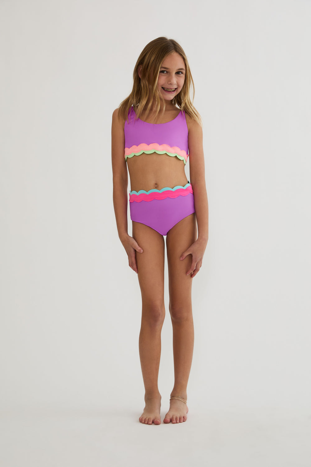 Beach Riot Little Marin & Harriet Set Radiant Wave Colorblock