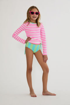 Beach Riot Little Addie & Janie Set Cove Stripe