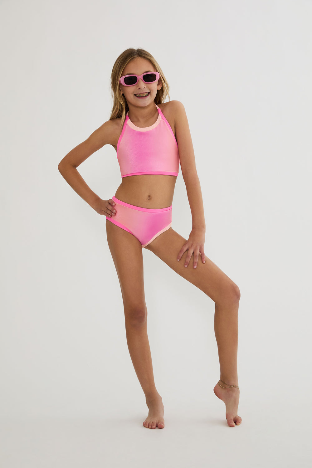 Beach Riot Little Bambi & Janie Set Petal Sunrise