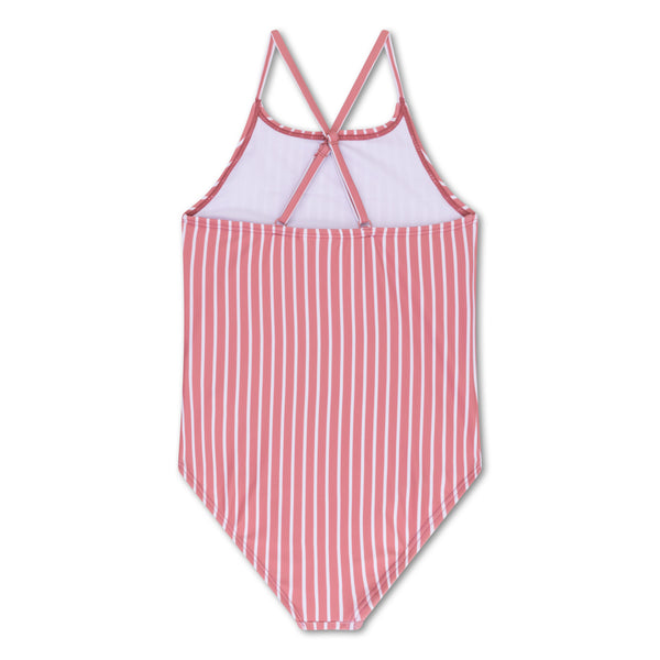 Swim Essentials Boldlines Red Kids Swimsuit