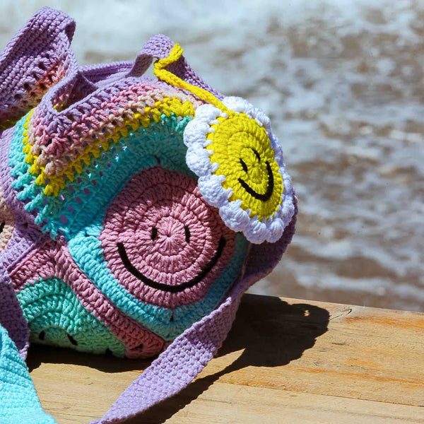The Dream Boutique Happy Stitch Bucket Bag Pastel Pop