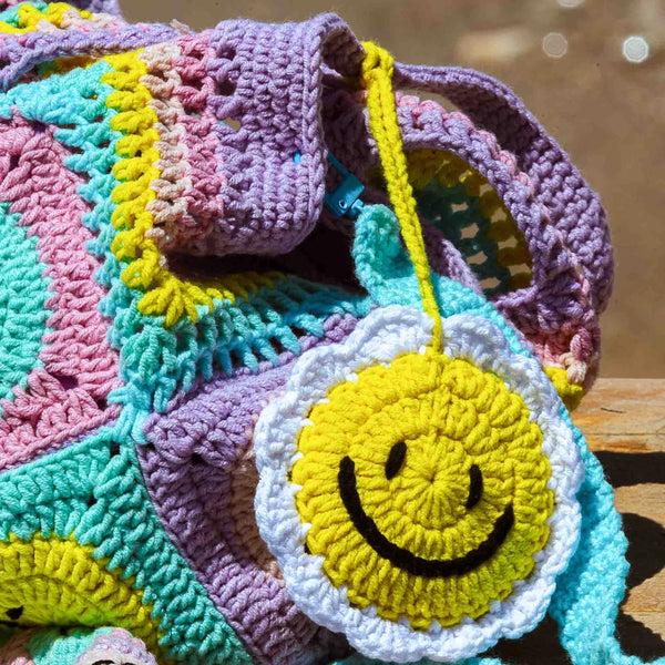 The Dream Boutique Happy Stitch Bucket Bag Pastel Pop