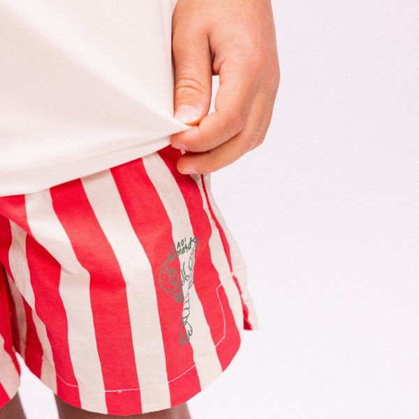 Swim Essentials Lobster Stripe Kids Swim Shorts