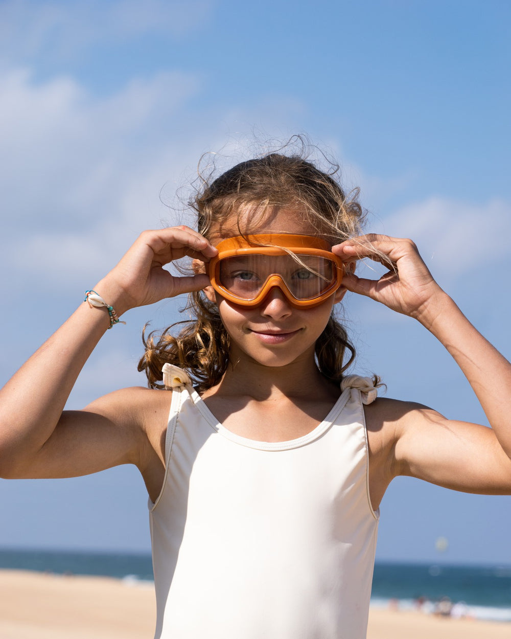 Petites Pommes Hans Kids Swim Goggles Tangerine