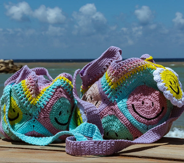 The Dream Boutique Happy Stitch Bucket Bag Pastel Pop