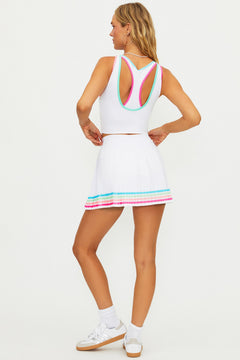 Beach Riot Analie Skirt Hibiscus Cove White