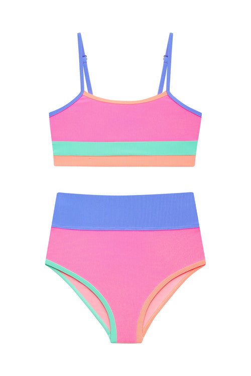 Little Eva & Emmie Set Sherbert Shores Colorblock