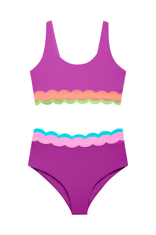 Little Marin & Harriet Set Radiant Wave Colorblock