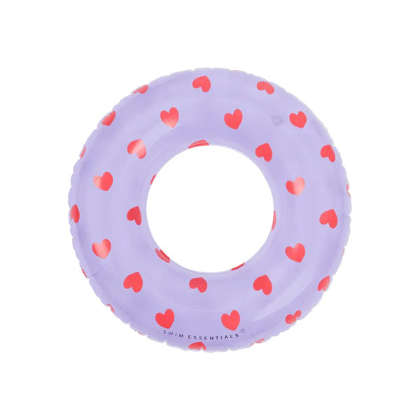 Swim Essentials Lila Heart Swim Ring 90 cm